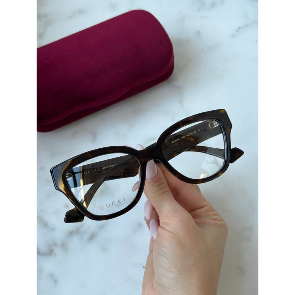 NEW Gucci GG1424O Brown Marmont Cat Eye Eyeglasses Frames - Picture 2 of 8